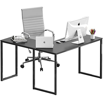 Mission 48 x 48 L-Shape Home Office Computer Desk, Black, view 5