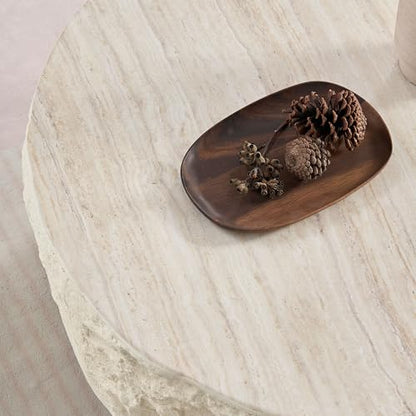 Fiberglass round imitation stone coffee table, view 5