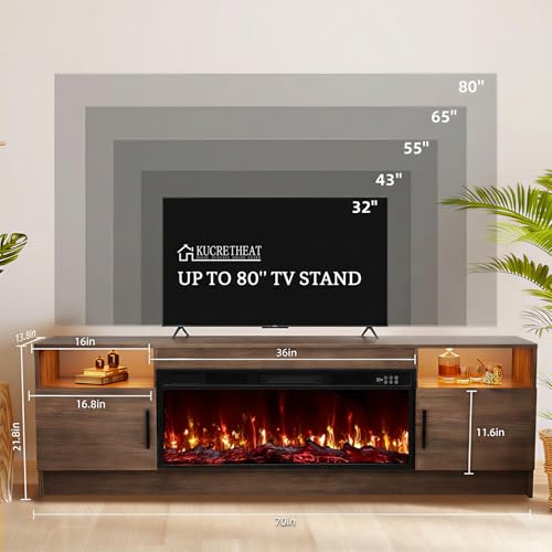 TV Stand with Fireplace, view 6