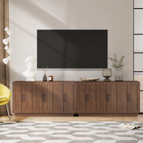 65.7" Sideboard Cabinet, 6-Door Storage Credenza,Walnut, view 8