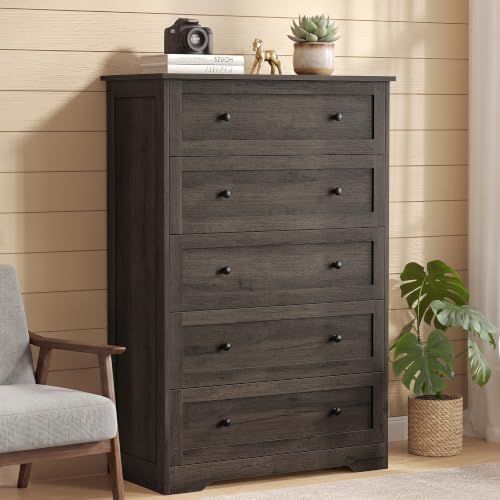 5-Drawer Dresser, Chest of Drawers, 31.5 x 15.7 x 47.4 in, view 3