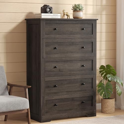 5-Drawer Dresser, Chest of Drawers, 31.5 x 15.7 x 47.4 in, view 3