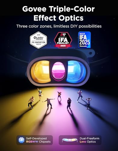 Govee Permanent Outdoor Lights Prism, 200ft with 72 Triple-Color Lighting Heads, 100+ Scene Modes, Up to 60lm for Outdoor Decor, IP68 Waterproof, Works with Alexa, Google Assistant & Matter, White