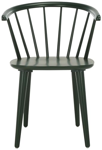 SAFAVIEH Furniture - Blanchard Side Chair Set of 4 - Garden Green - Solid Wood - Farmhouse Spindle Design - Ideal for Dining Room, Kitchen, Living Room, 18" Seat Height (AMH8512J-KIT2)