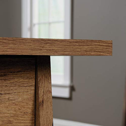 Trestle Executive Desk with Filing, Home Office Desk with Storage, Vintage Oak Finish