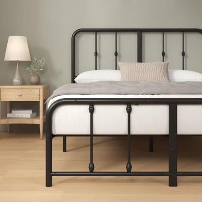 Zinus Leonardo Metal Platform Bed Frame, Victorian Spindle Headboard, Full, view 5