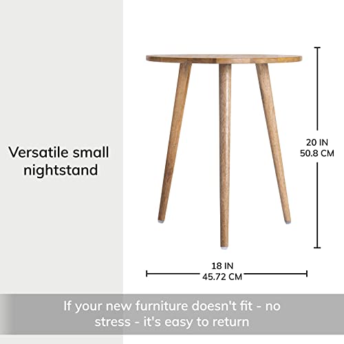 Bond Wooden Triangle End Table - Exclusively Designed Modern Small Side Table. Hand Crafted - Wooden Side Table - Contemporary Design for Small End Tables for Bedroom and Living Room