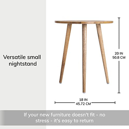 Bond Wooden Triangle End Table - Exclusively Designed Modern Small Side Table. Hand Crafted - Wooden Side Table - Contemporary Design for Small End Tables for Bedroom and Living Room