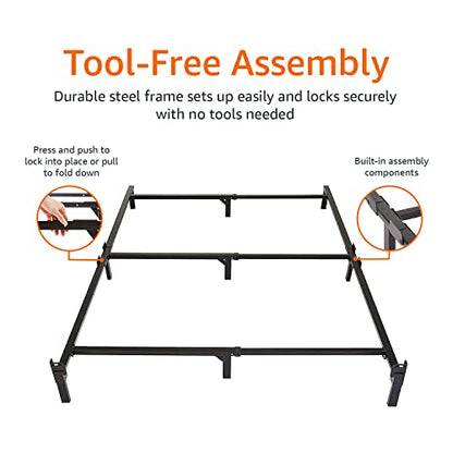 Metal Bed Frame, 9-Leg Support Base for Box Spring and Mattress, view 6