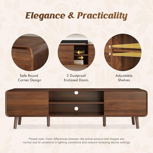 70" Mid Century Modern TV Stand for Tvs up to 80", view 5