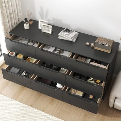 9 Drawer Dresser, 62” Wide Chest of 9 Drawer Dresser, view 6