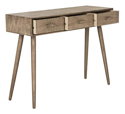 Safavieh Home Albus Mid-Century Modern Chocolate 3-drawer Console Table