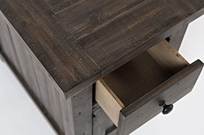 Jofran Madison County Pine Reclaimed Chairside End Table, Barnwood Brown