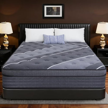 Full Mattress 12 Inch, Hotel Style Luxury Hybrid Mattress in a Box, view 2