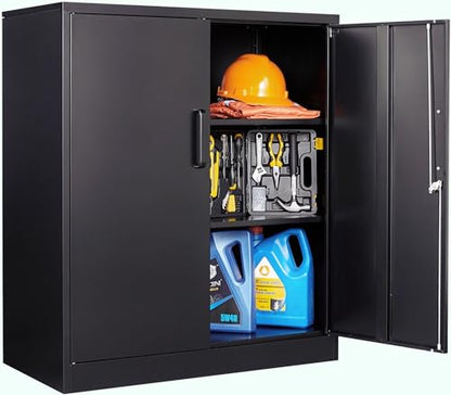 36 inch Metal Storage Cabinet with Doors and Shelves, view 2