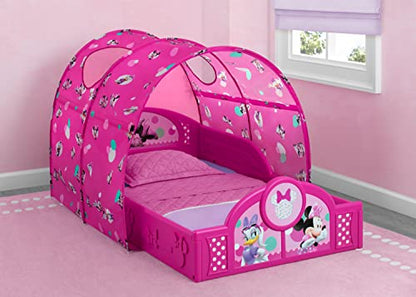 Disney Minnie Mouse Plastic Sleep and Play Toddler Bed with Tent, Pink, view 3