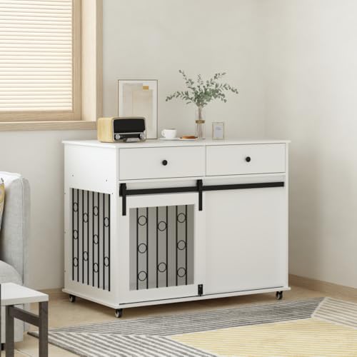 Dog Crate Furniture Wooden Dog Crate Pet Kennel, Dog Cage End Table, view 7