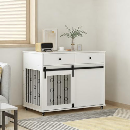 Dog Crate Furniture Wooden Dog Crate Pet Kennel, Dog Cage End Table, view 7