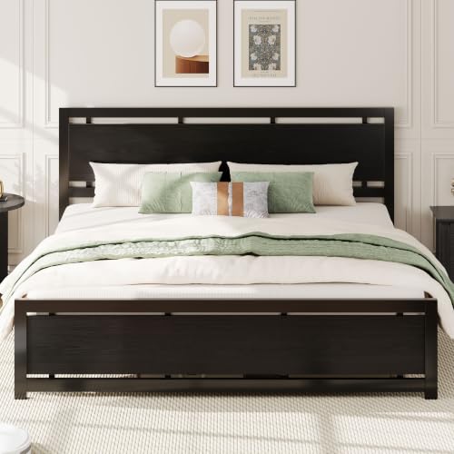 King Size Bed Frame with Headboard and Footboard, view 2