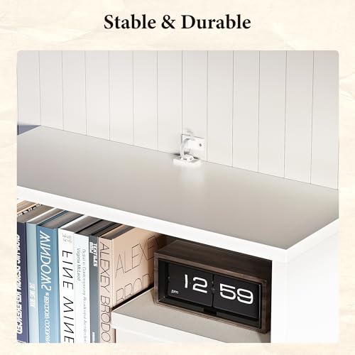 71.5" Bookshelf Set of 2, 6-Tier Bookcase with Cabinet Doors, view 7