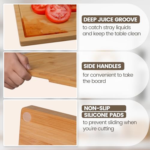 Bamboo Cutting Boards for Kitchen, view 5
