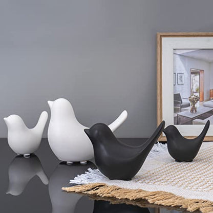 Small Birds Statues Black Modern Farmhouse Decor Deals, Farmhouse Decor for Kitchen Counter, Bathroom Shelf, Living Room, Office Sculpture, Knick Knacks for Shelves