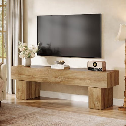 Tribesigns 63" TV Stand, Farmhouse Entertainment Center, view 4