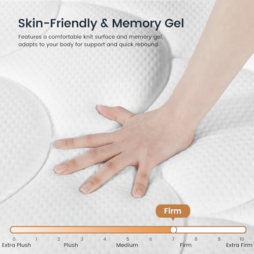 King Size Mattress [New Version], 12 Inch Gel Memory Foam Hybrid Mattress King Bed in a Box, Pressure & Pain Relief, Individual Pocket Spring, Edge Support, Medium Firm, CertiPUR-US