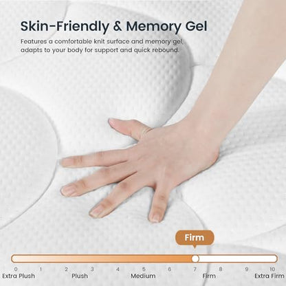 King Size Mattress [New Version], 12 Inch Gel Memory Foam Hybrid Mattress King Bed in a Box, Pressure & Pain Relief, Individual Pocket Spring, Edge Support, Medium Firm, CertiPUR-US