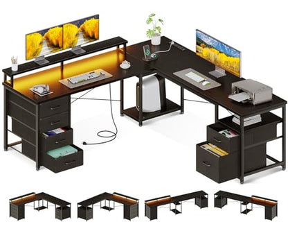 66" L Shaped Computer Desk, view 2