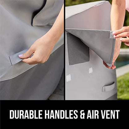 GORILLA GRIP Waterproof Large Outdoor Patio Sofa Cover, 3 Seater 80 Inch, Heavy Duty 600D Furniture Covers Sets for Winter, Keep Cushions Dry, Protects from Sun, Snow, Rain, Windproof, UV Coated