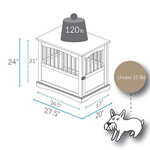 Wooden Pet Crate, End Table, Medium, New Black, view 5