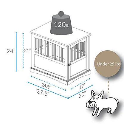 Wooden Pet Crate, End Table, Medium, New Black, view 5