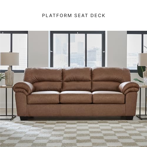 Signature Design by Ashley Walker Point Contemporary Sofa with Removable Cushion, Light Brown