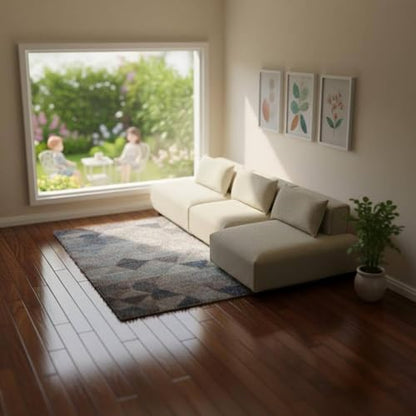 Sofa Modern Miniature Furniture Model Sectional Dollhouse Couch Lifelike Design Realistic Decor Suitable for Miniature Scene Projects Model Building, Wht 1-20 Single