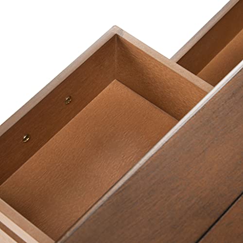 SAFAVIEH Furniture - Primrose 3-Drawer Console Table - Brown - Solid Wood - Farmhouse Classic Design - Ideal for Entryway, Living Room, Hallway, 23.5" W x 13" D x 29.5" H (CNS5707C)