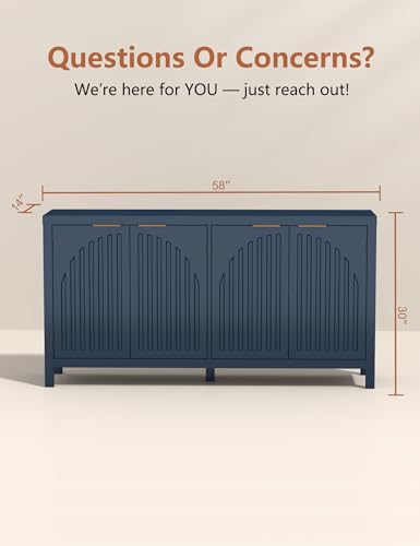 58" Sideboard Buffet Cabinet with Storage, view 3