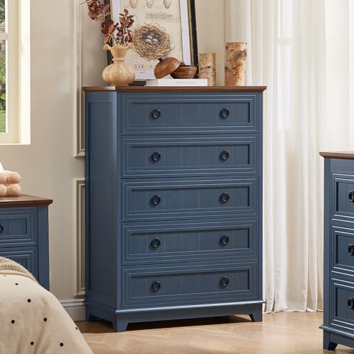 Farmhouse 5 Drawer Dresser for Bedroom, view 6