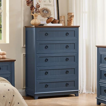 Farmhouse 5 Drawer Dresser for Bedroom, view 6