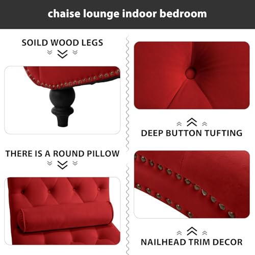 Chaise Lounge Chair Indoor, Velvet Bedroom Accent Lounge Chair, view 4