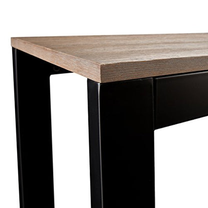 Holly & Martin Lydock Console Table - Transitional Design, Black Iron and Wood - Ideal for Entryway, Living Room (CK7623)