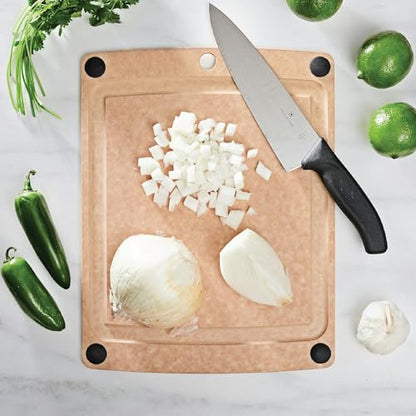 All-In-One Cutting Board with Non-Slip Feet and Juice Groove, 14.5" × 11.25", view 3