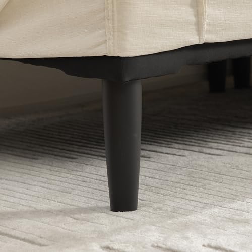 88.6" Beige Oversized Chaise Lounge Bench with 2 Headrest, view 6