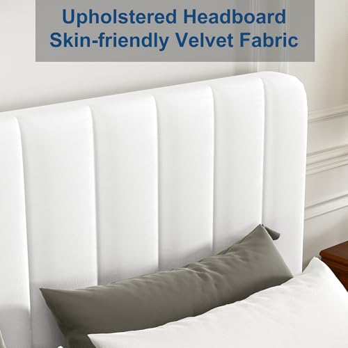 Full Size Upholstered Bed Frame with 4 Drawers and Headboard, view 4