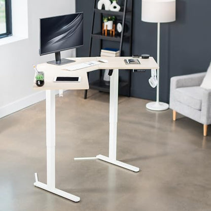 Light Wood 47 x 47 in Corner Standing Desk, DESK-E1L94C, view 3