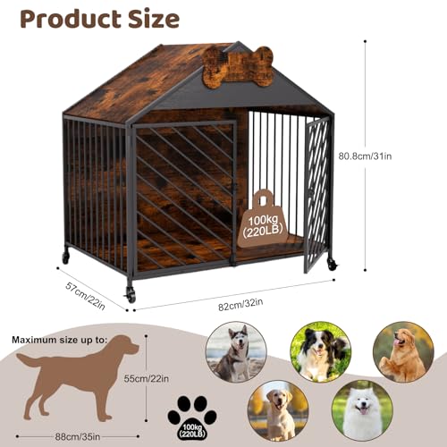 Furniture Dog Crate for Small & Medium Dogs, view 3