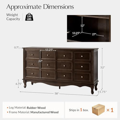 Transitional Solid Wood Sideboard with Adjustable Shelves, view 3