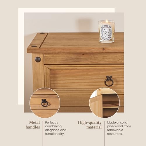Solid Wood Storage Cabinet 51.9" W, 16.9" D, 31.7" H, view 6