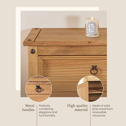 Solid Wood Storage Cabinet 51.9" W, 16.9" D, 31.7" H, view 6