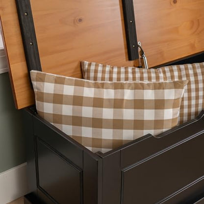 Harris Black and Walnut Backless Kitchen Dining Nook with Hidden Storage Bench, view 8